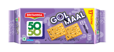 Britannia 50-50 Golmaal Spicy Kala Jeera Flavoured Biscuits