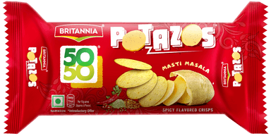 Britannia 50-50 Potazos 100% Vegatrian Baked Biscuits