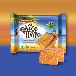 Britannia Nice Time Sugar Showered Coconut Biscuits