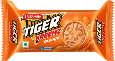 Britannia Tiger Kreemz Tangy Orange Biscuits